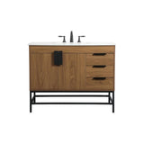 Elegant Decor Indoor Modern Under Sink Bathroom Fixtures Storage Organizer Cabinet 60 Inch Single Bathroom Vanity - Green