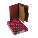 Smead Pressboard Classification Folders with Dividers FOLDER,4SEC,2/5C,LGL,RD (Pack of2)