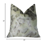 Plutus Brands Plutus Rabbit Fur Handmade Throw Pillow, 20 X 20, Ivory Gray
