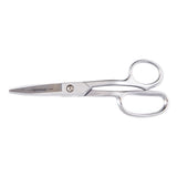 Klein Tools GP718CB Scissors, Made in USA, Heavy Duty Shear with Curved Handle and Blunt Tips for Flush Trimming of Carpet Pile,