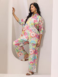 Libas Womens Printed Silk Blend Co-Ord Set For Women Multicolour 2Xl 400236O