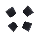 Lhazemu Laboratory Grade Rubber Stoppers, 4 Pieces Assorted Tapered Bungs Set, 9# Solid Black Round Rubbers Hole Plugs