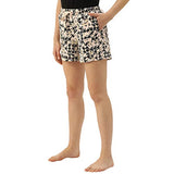 Enamor Essentials Women'S Mid Rise Relaxed Fit Thigh Length Breathable Pure Cotton Shorts With 2 Side Pockets - E062(E062-Puzzle