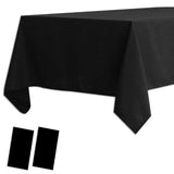 2 Pack Plastic Tablecloths - Disposable Table Covers for BBQ, Picnic, Birthday, Wedding Parties - Waterproof, Oil-proof, Light W