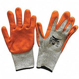 Gloves, Orange/Gry, S, 91/4in.L, Nitrile, PR