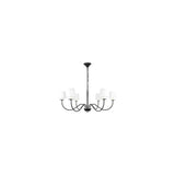 Living District Eclipse 6 Light Black And White Shade Chandelier