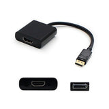Addon 5Pack Of Hp Qk108Av Compatible Displayport Male To Hdmi Female Black Adap