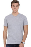 Adro Men'S V Neck Solid Cotton T-Shirt (Vn-M-Pln-Gr_Grey_2Xl)