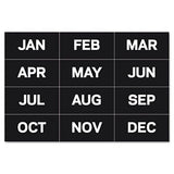 MasterVision FM1108 Calendar Magnetic Tape, Months of The Year, Black/White, 2Inch x 1Inch