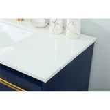 Elegant Decor Sloane 40 Mdf And Steel Single Bathroom Vanity In Blue