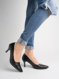Shoetopia Women'S Block Heel Pumps Black,Black,5,B0C3RLJV2F