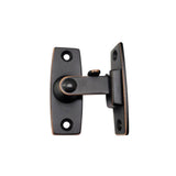 QCAA 2.5 Heavy Forged Solid Brass Door Latch, 90 Degree Right Angle Door Latch Buckle for Doors & Windows, US10B ORB Oil-Rubbed