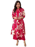 Gosriki Women'S Rayon Viscose Straight Printed Kurta With Palazzo (Savya Pink-Vks02-Gs_Xl_Pink_X-Large),Pink,,B0F8Q7G536