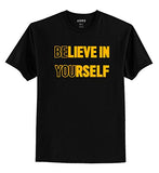 Adro Believe In Yourself Design Printed T-Shirt For Men (Rnr-S36-You-Bl_Black_M)