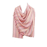 Cashmere Craft Women Multi Pink 100% Viscose Scarf (50X180 Cm)