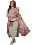 Gosriki Women'S Cotton Blend Straight Embroidered Kurta With Pant & Dupatta (Sarthi Mehandi-Gs_Xl_Mehandi_X-Large),Mehandi,,B0DM1RF5N5
