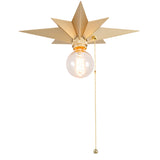VILUXY Flush Mount Ceiling Light, Gold Star Light Fixtures Mini Ceiling Lamps with Pull Chain On/Off Switch for Hallway, Entrywa