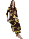 Gosriki Women'S Rayon Blend Straight Printed Kurta With Palazzo (Nolaram Yellow-Vks02-Gs_S_Yellow_Small),Yellow,,B0DJWFY1J7
