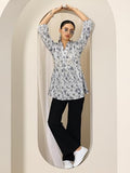 Libas Women'S Cotton Floral A-Line Kurtis (29370O_Grey_L)