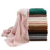 Nazneen Premium Crinkled Cotton Hijab/Scarf (Assorted Colour, Pack Of 3)