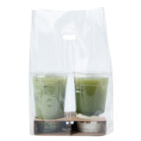 Restaurantware BAGS ONLY: 13.8 x 7.9 x 4.3 Inch To Go Bags 100 Self Standing Take Out Bags - Fits 2 Cup Drink Carrier Premium Cl