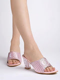 Shoetopia Women'S Wedge Heel Sandal,Pink,4,B0CSN589WJ