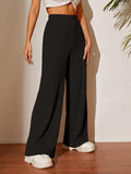 Toplot Women'S Ribbed Knit Wide-Leg Pants(Jqrd-Trouser-5252-Black-28),Black,28,B0F2991TJJ
