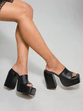 Shoetopia Girls Daddy Black Heeled Sandal - 3 Uk (Girls-Daddy-Black),Black,3,B0CQK599N3