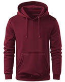 Adro Men'S Cotton Neck Hooded Sweatshirt (H22-M-Pln-Mr_Maroon_M)