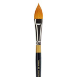 KINGART Premium Original Gold 99302 OVAL FLORAL PETAL Series Artist Brush, Golden Taklon Synthetic Hair, Short Handle, for Acry