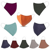 Parvy Set Of 10 Washing & Reusable Comfortable, Adjustable Cotton Cloth Face Mask Without Valve(Multi Color)