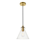 Living District Destry 1 Light Chrome Pendant With Clear Glass