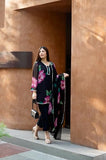 Anni Designer Women'S Cotton Blend Printed Kurta With Pant & Dupatta Co-Ord Set (Katori Black_Xl_Black_X-Large),Black,XL,Cotton Blend,Regular,Kurta, Scarf