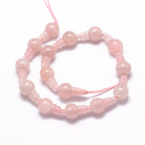 10 Sets Natural Rose Quartz Buddhist Mala Guru Bead Set 10mm 3 Hole Gemstone Energy Healing Stone Prayer Bead for Mala Bracelet