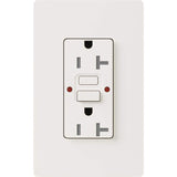 Lutron SCR20GFSTSW Claro Satin Colors 20Amp SelfTesting Receptacle, Snow