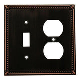 Cosmas 44059-ORB Oil Rubbed Bronze Single Toggle/Duplex Combo Electrical Outlet Wall Plate/Cover