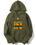Adro Men'S Cotton Neck Hooded Sweatshirt (H20-M-Bel-Ol_Olive_Xl)