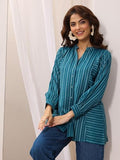 Libas Women'S Cotton Blend Straight Kurtis (29356O_Teal_M)