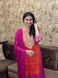 Anni Designer Women'S Rayon Blend Straight Embroidered Kurta With Pant & Dupatta (Lasivan Pink-Vks01_Xxl_Pink_Xx-Large),Pink,2XL,,,