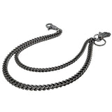 Immijwell Doubleness Layer Wallet Chain Trucker Jean Pants Chain For Men Puck HipHop Biker Key Black