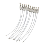 Atorse 2X10Pcs Cable Wire Loop Luggage Tag Loops Stainless Steel Wire Straps Silver