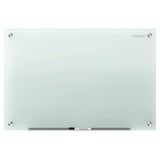 Quartet Whiteboard, Glass Dry Erase Board, Non-Magnetic, 6' x 4', Infinity Frameless Mounting, Frosted Surface, Accessory Tray a