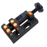 ATORSE 2xUniversal Mini Drill Press Walnut Vise Clamp Table Bench Vice Orange Black