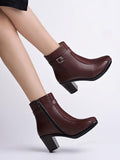 Shoetopia Women'S Flat Boots,Brown,3,B0CSPKP3XN