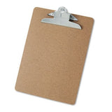 Hardboard Clipboard, 11/4 Capacity, Holds 81/2 x 11, Brown