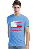Adro Men'S Usa American Flag Printed Cotton T-Shirts (Rnr-M-Nww-Sk_Skyblue_2Xl)