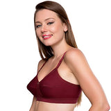Trylo Women'S Non-Wired Bra (Krutika-102_Maroon_32E),Maroon,32,B00Y3FTTZA
