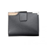 Ujeavette Zippered MenS Slim Trifold Wallet Leather Wallet For Cash Card Black