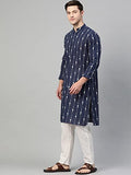 See Designs Men'S Cotton Regular Fit Kurta (15049822_Navy Blue_L)