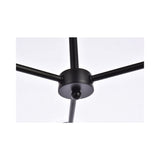 Living District Briggs 3-Light Mid-Century Metal Pendant In Black And Clear